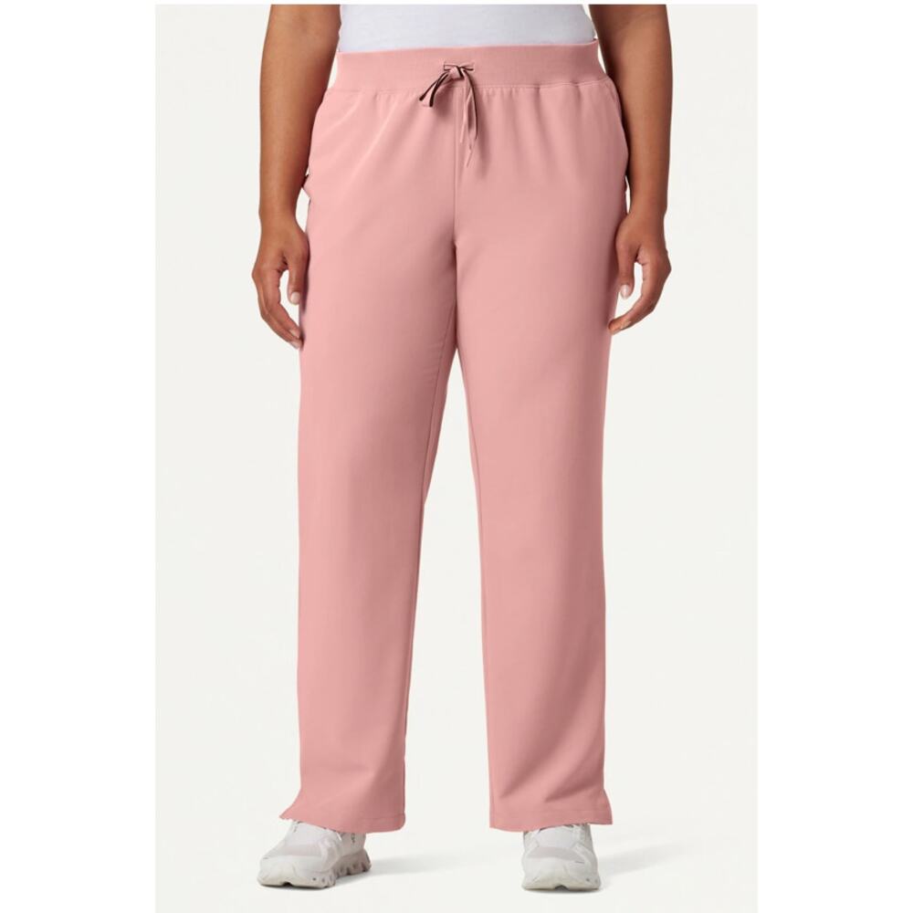 Jaanuu Women's Drawstring Scrub Pants in Dusty Rose